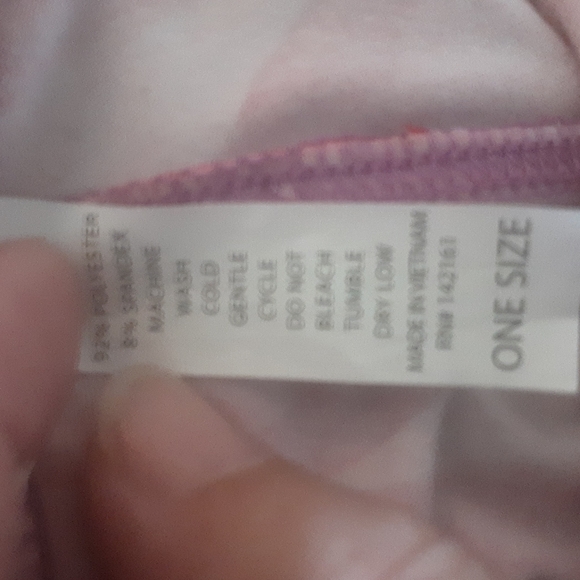 Lularoe Purple Pink Peacock Feather Design Legging OS - Picture 5 of 5